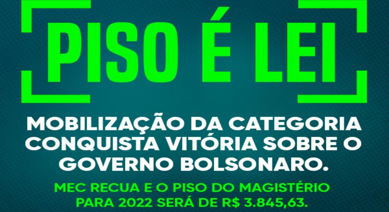 CNTE - Batalha vencida pelo reajuste do piso do magistério vinculado à Lei 11.738